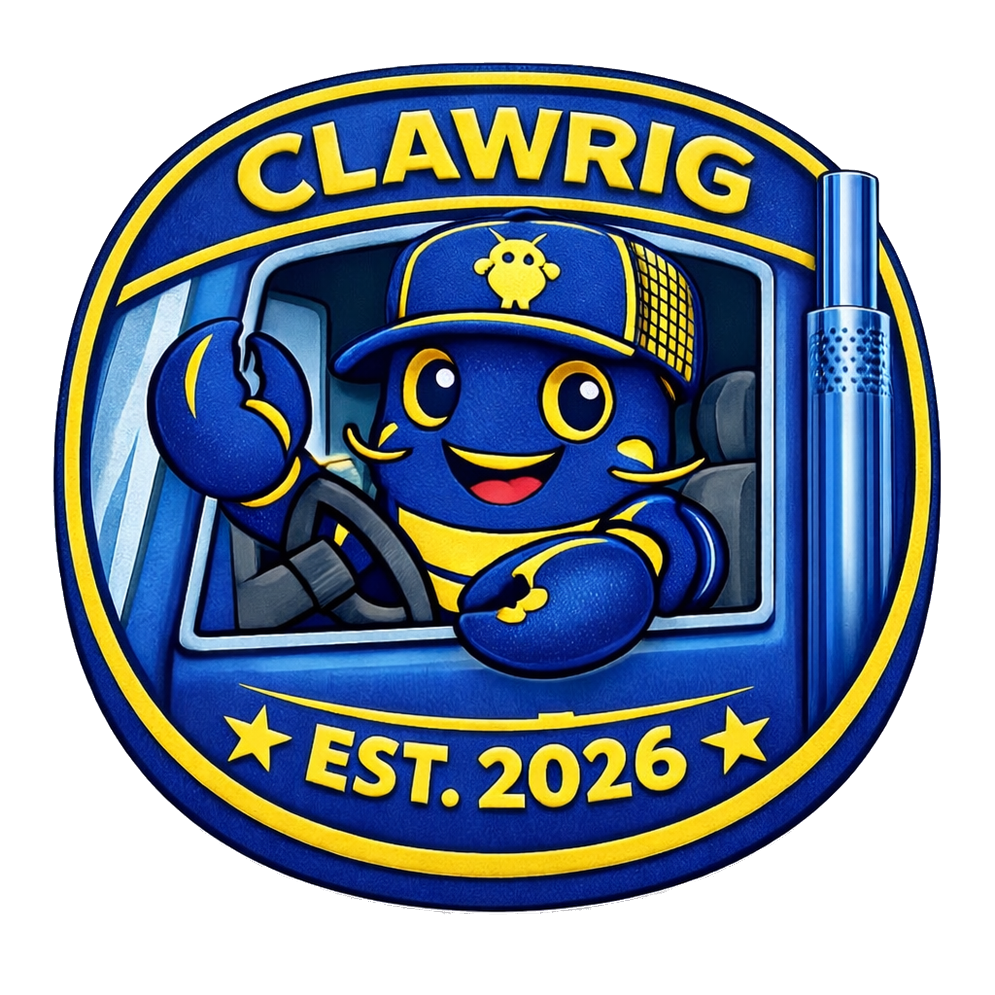 ClawRig embroidered patch badge